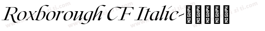 Roxborough CF Italic字体转换